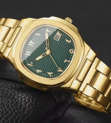Relógio Àrabe Gold/Green