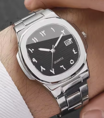 Relógio Àrabe silver/black